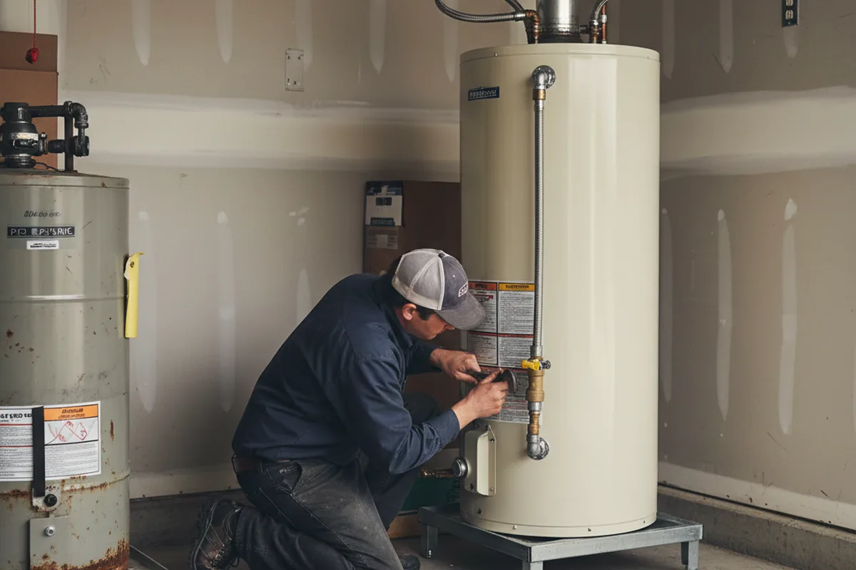 Water heater and shutoff valve replacement in Capron